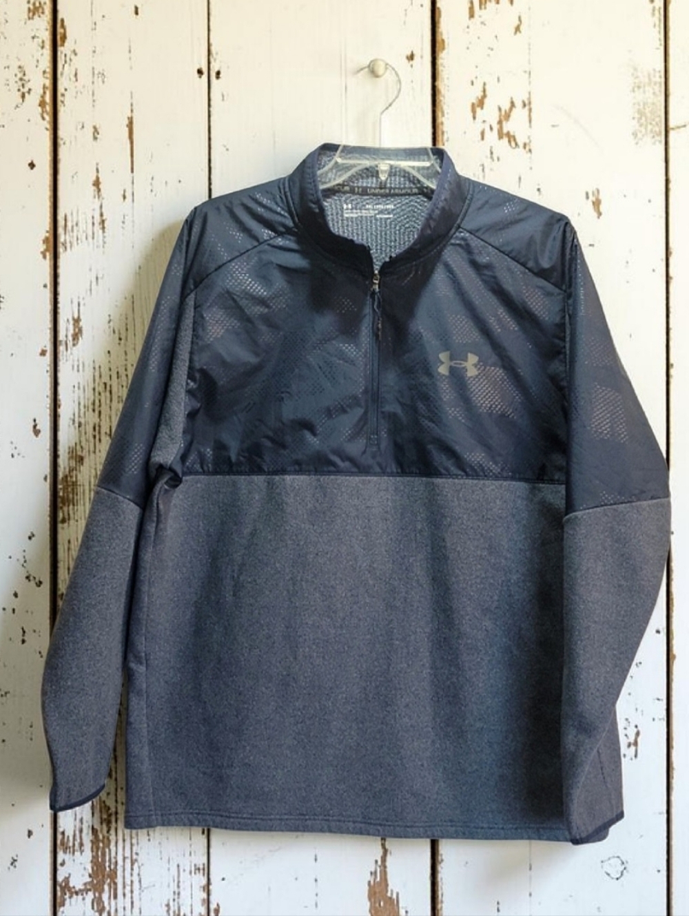 Under Armour Men's Size-XXL Navy and Gray Lightweight Pullover Jacket EUC